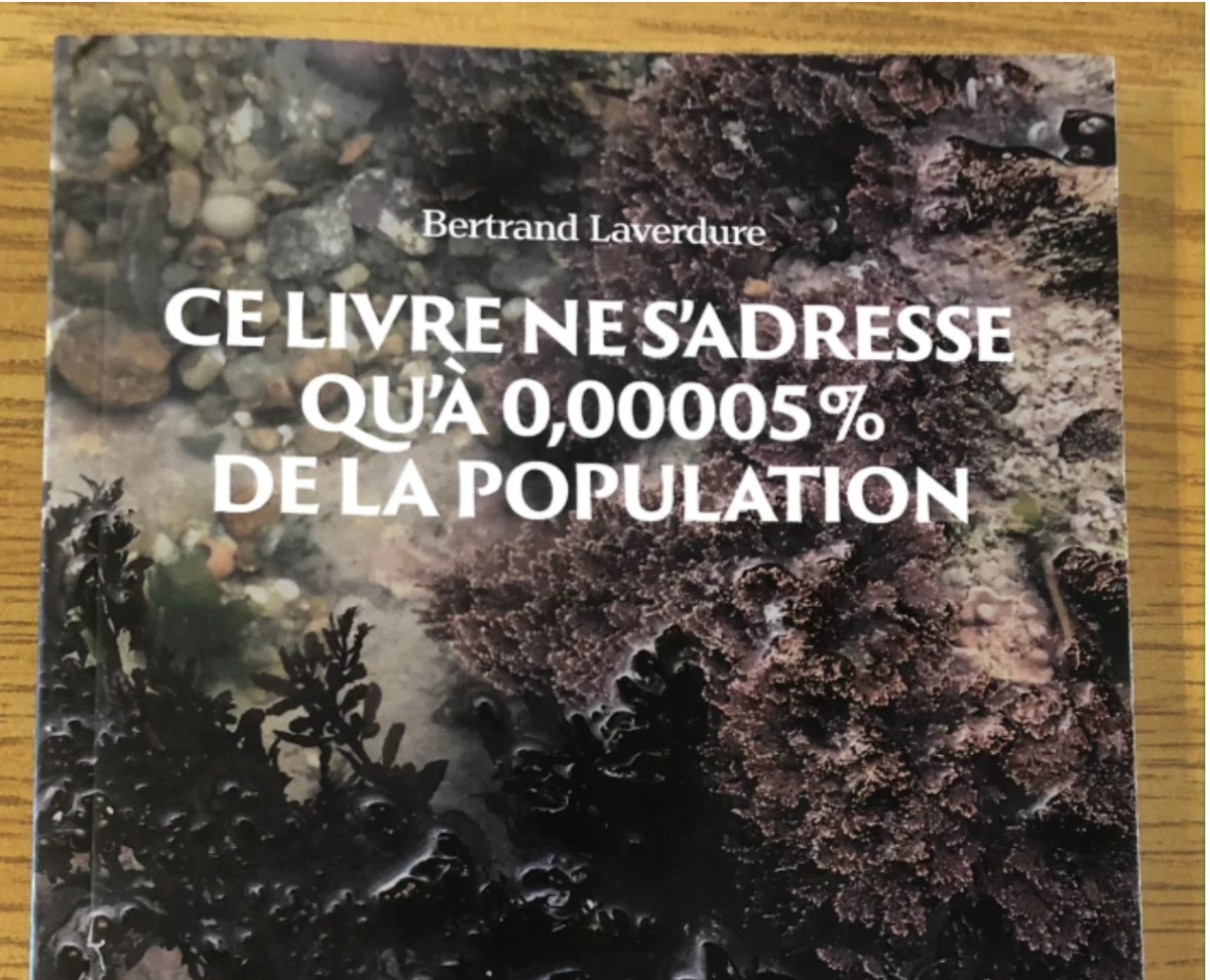 « Ce livre ne s’adresse qu’à 0,00005% de la population »: la dernière de Bertrand Laverdure